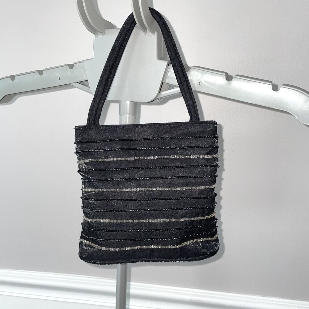 Black Beaded Evening Bag - Picture 2 of 7